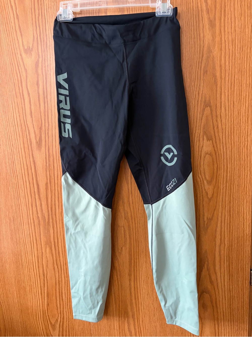 Virus Black and Sage Green Performance Leggings